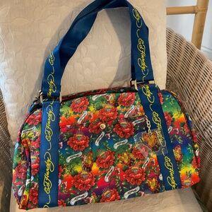 Ed Hardy NWT Blue Glinda Cruiser Bag